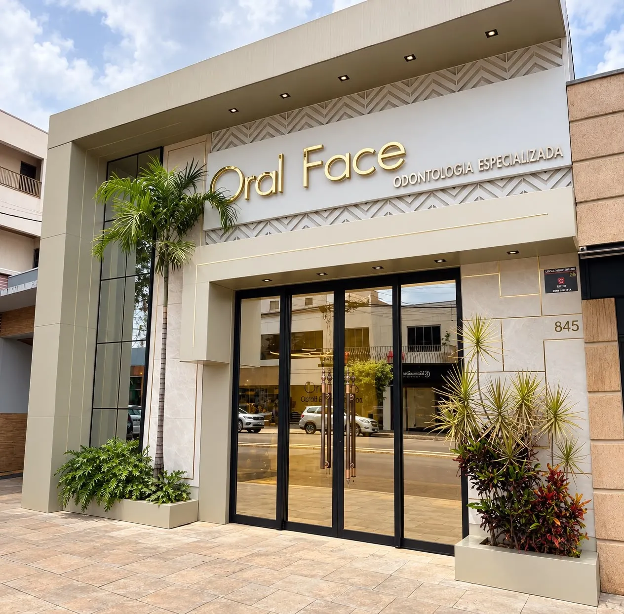 Fachada da Oral Face na Avenida Brasil, 845, centro de Campina da Lagoa